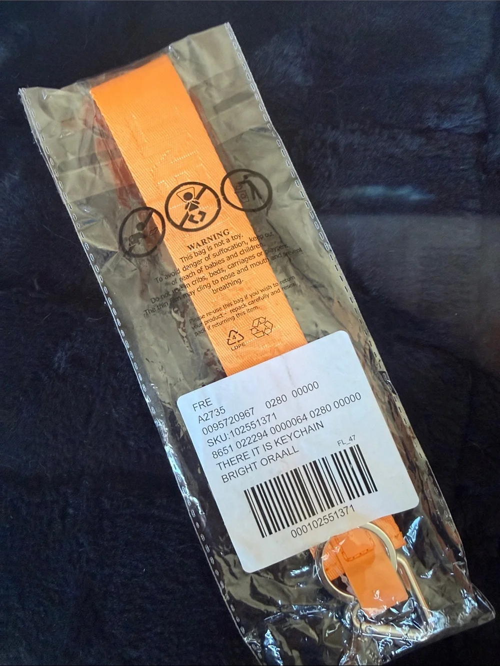 FP Movement There it is Keychain Bright Orange New